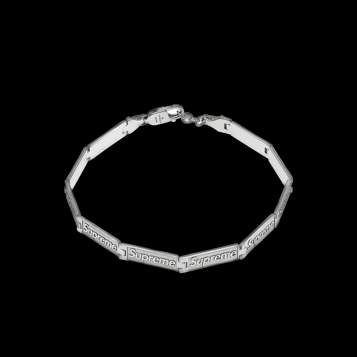 SUPREME JACOB & CO LOGO LINK BRACELET STERLING SILVER SS23 – ETRNL