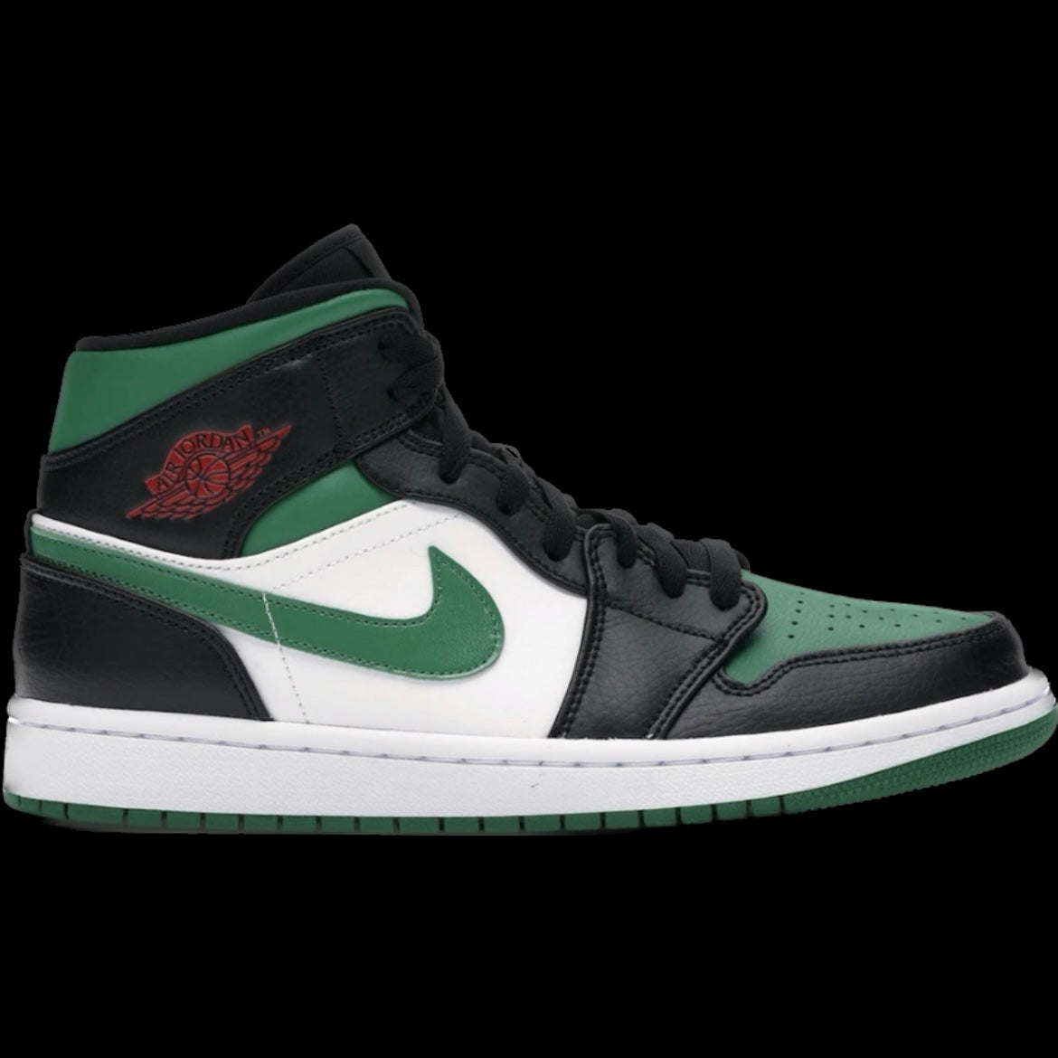 Nike air fashion jordan 1 mid green toe