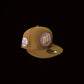 NEW ERA SEATTLE MARINERS FITTED HAT M'S LOGO 35TH ANNIVERSARY PATCH BROWN W/ PURPLE UV