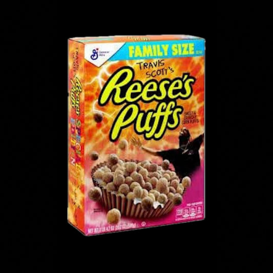 TRAVIS SCOTT X REESES PUFFS CEREAL FAMILY SIZE