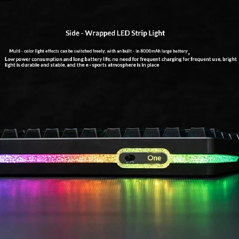 Epomaker He75v2 Wireless Keyboard 75-key layout triple-mode hot-swappable 8K polling rate mechanical suitable for esports