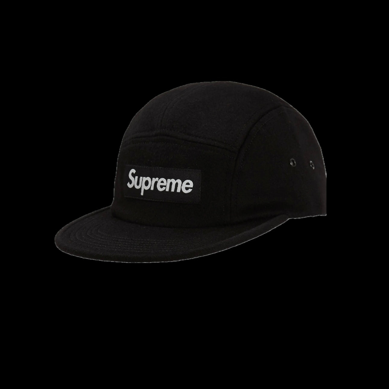 SUPREME WOOL CAMP CAP BLACK FW18 ( PRE-OWNED )