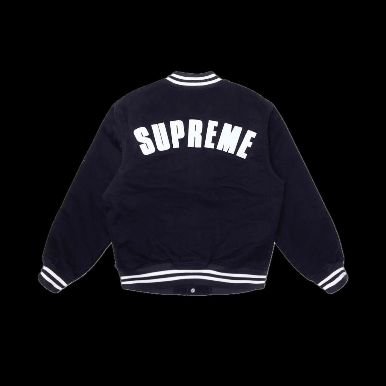 SUPREME NEW ERA MLB VARSITY JACKET NAVY (PRE-OWNED)