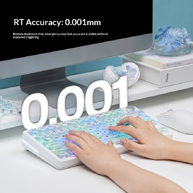 Epomaker He75v2 Wireless Keyboard 75-key layout triple-mode hot-swappable 8K polling rate mechanical suitable for esports