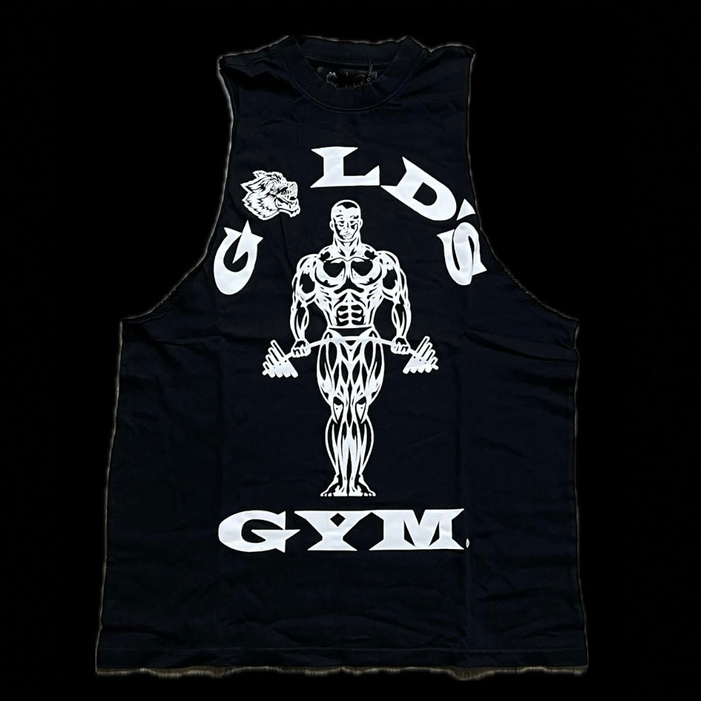 DARC SPORT GOLDS GYM WOLF TOMMY MUSCLE TEE BLACK