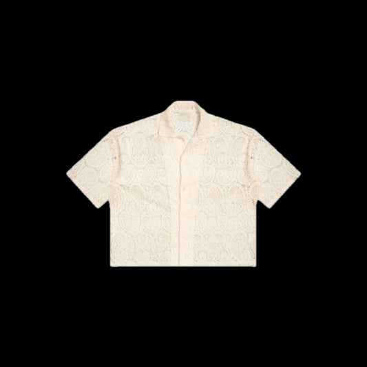 NOSTALGIA CREAM PAISLEY BUTTON UP