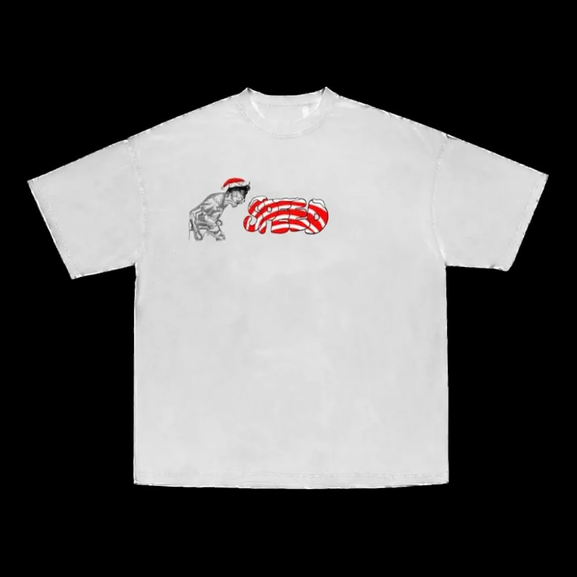 ISHOWSPEED CHRISTMAS TEE WHITE