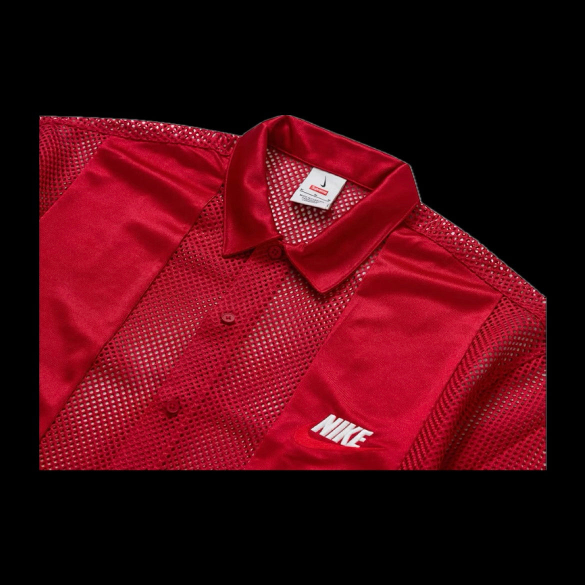 SUPREME NIKE MESH S/S SHIRT RED