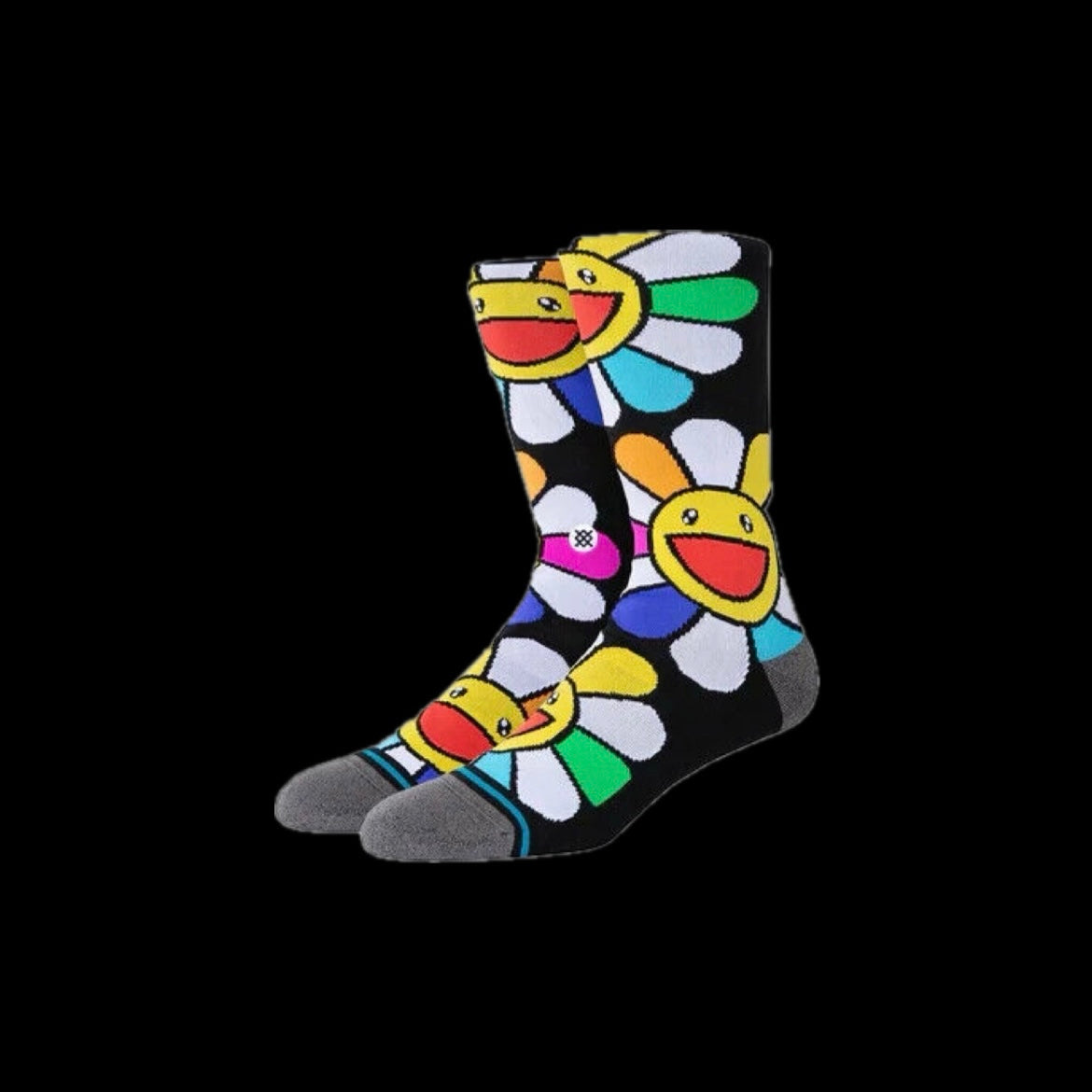 STANCE TAKASHI MURAKAMI SOCKS BLACK (SET OF 2)