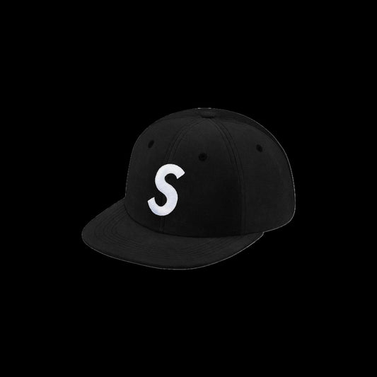 SUPREME SUEDE S LOGO 6-PANEL HAT BLACK FW16