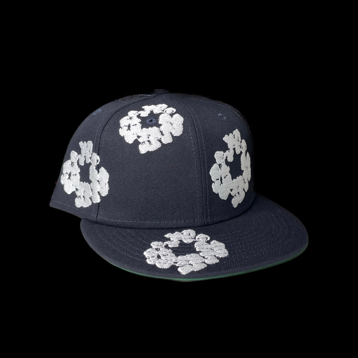 DENIM TEARS NEW ERA COTTON WREATH 59/50 CAP NAVY