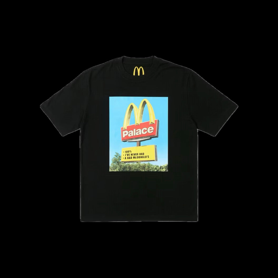 PALACE MCDONALDS SIGN TEE BLACK