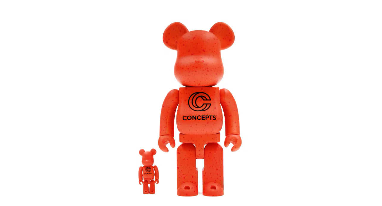 BEARBRICK X CONCEPT ORANGE LOBSTER 100% & 400% SET