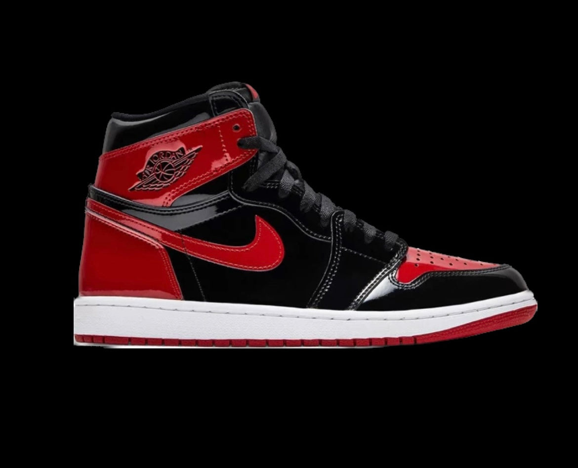 AIR JORDAN 1 RETRO HIGH PATENT BRED (PRE-OWNED, OG ALL)