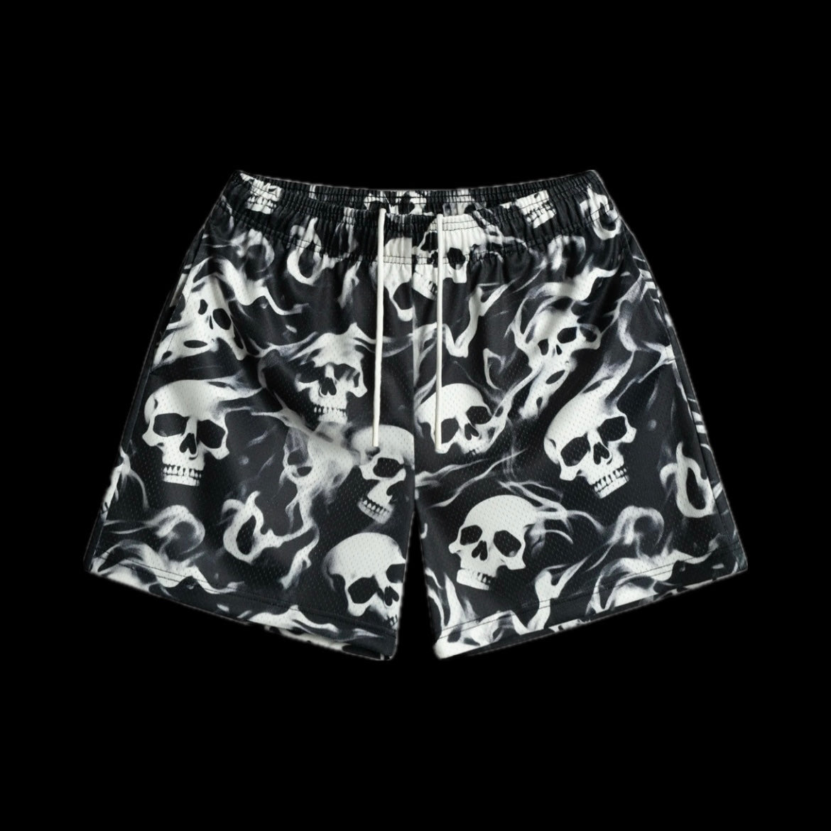 BRAVEST STUDIOS BLACK SKELLY SHORTS