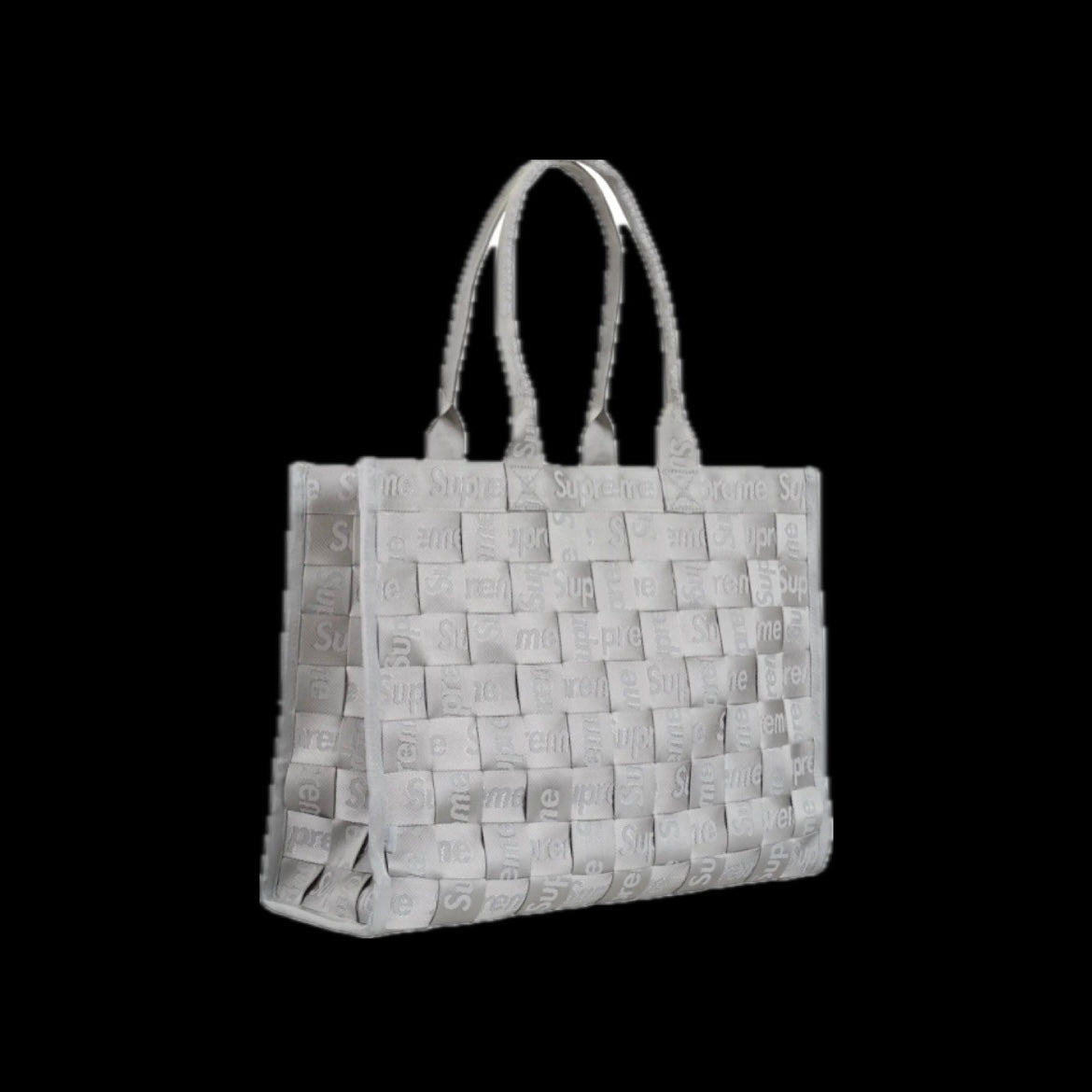 SUPREME WOVEN TOTE BAG GREY SS24