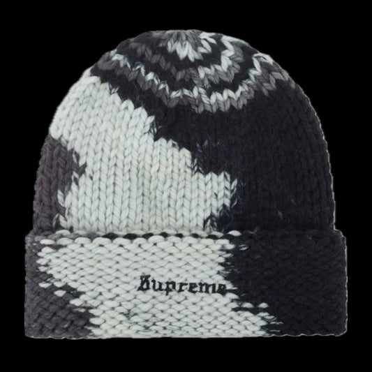 SUPREME GRADIENT SPACEDYE BEANIE BLACK