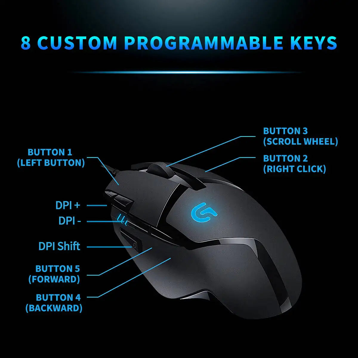 Logitech G402/G203 Wired Gaming Mouse