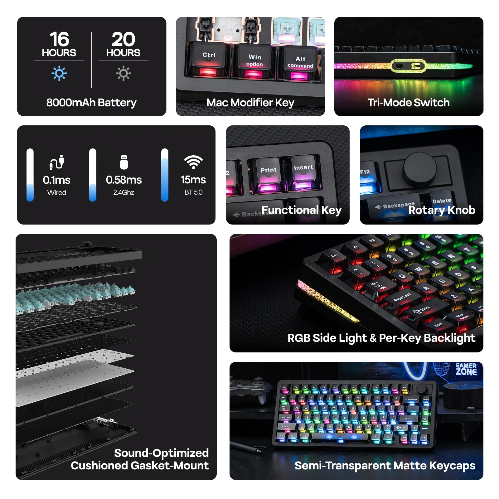 EPOMAKER HE75 V2 75% Wireless Hall Effect Gaming Keyboard