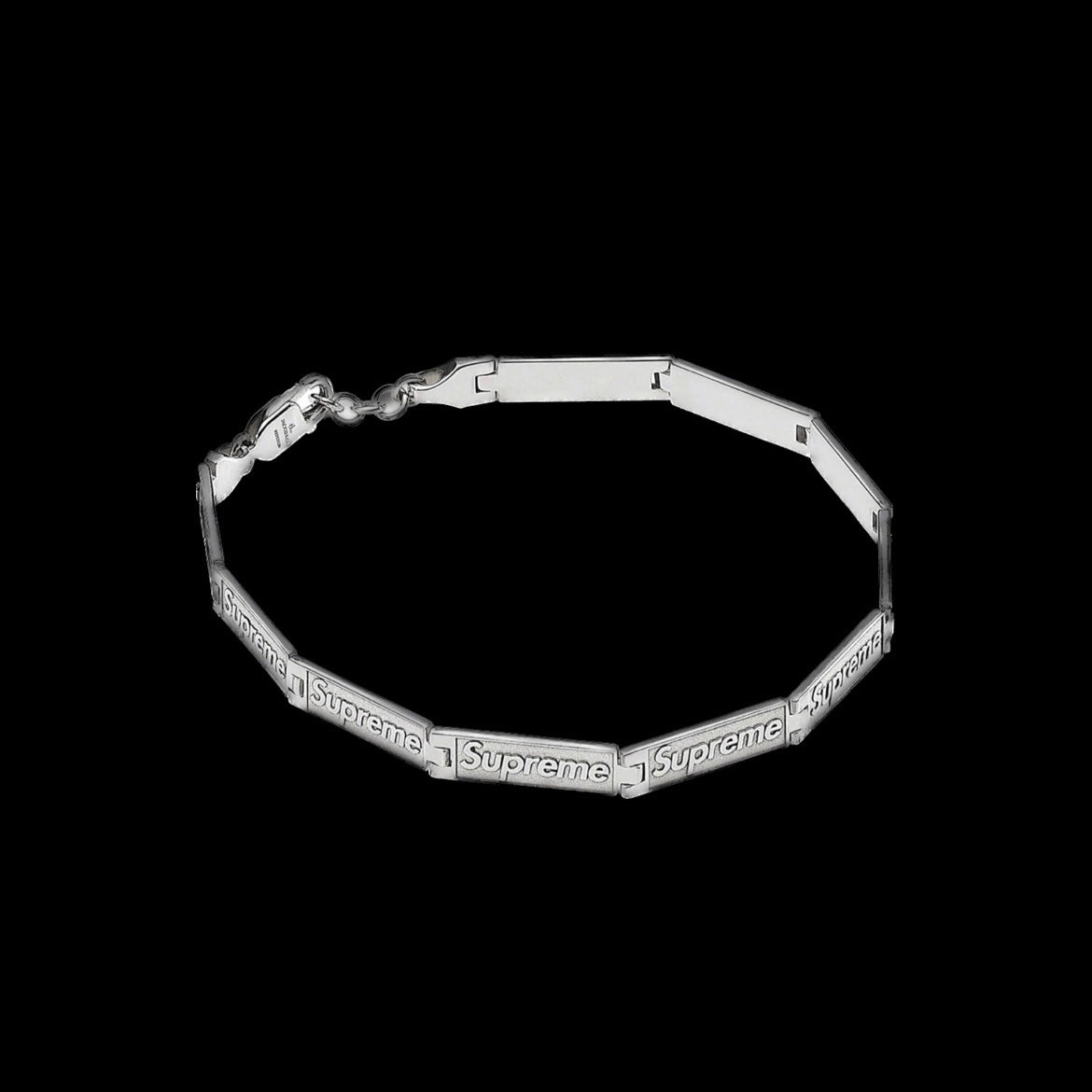 Supreme Jacob & Co Logo Link Bracelet Sterling Silver