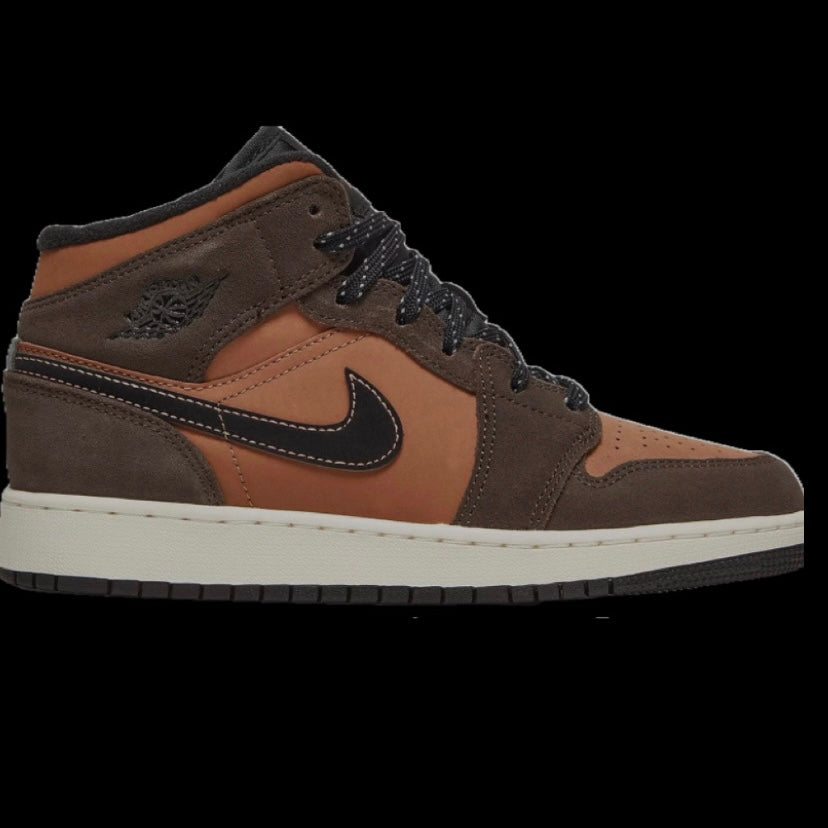 AIR JORDAN 1 MID SE DARK CHOCOLATE (GS)