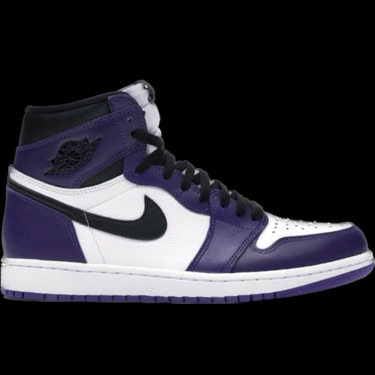 AIR JORDAN 1 HIGH COURT PURPLE WHITE (PRE-OWNED, OG ALL)