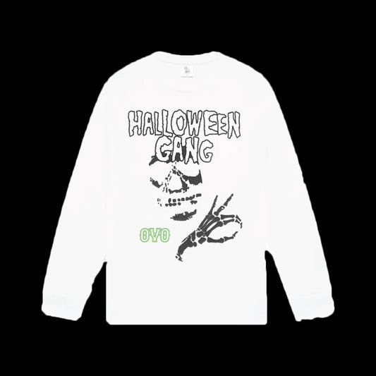 OVO HALLOWEEN GANG LONGSLEEVE T-SHIRT (WHITE)